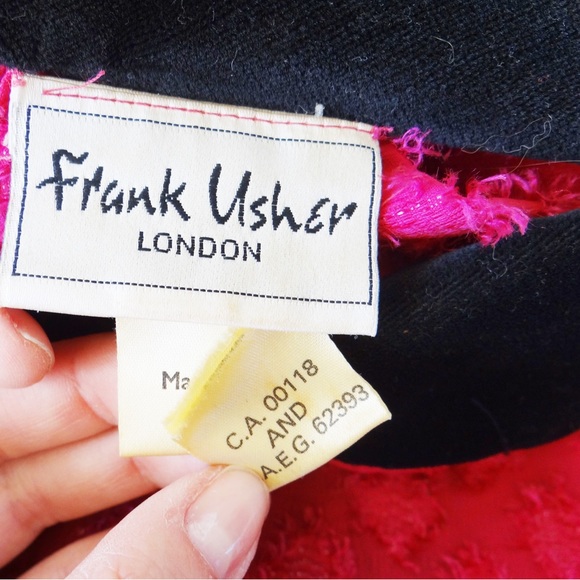 Vintage Frank Usher London Sequins Blouse Long Sleeve Open Back Size 8 - Picture 9 of 11